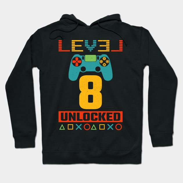 Level 8 Unlocked Hoodie by MZeeDesigns